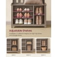 thumbnail image 5 of Hall Tree with Bench and Shoe Storage, Coat Rack with Shoe Bench, 7 Double Hooks for Jackets, 13.8 x 31.9 x 70.9 Inches, Heather Greige, 5 of 5