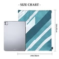 thumbnail image 2 of Leisure Draw String Mouth Backpack 16 X 14 Woven Band Durable Not Easy To Fall Off In Travel Portable Draw String Design Cyan Stripe_4, 2 of 8