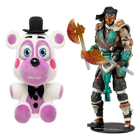 Five Nights at Freddy's Pizza Simulator - Helpy Collectible Figure + Toys Mortal Kombat Sub Zero Bloody Frozen Over Skin 7 Action Figure, Pack of 2