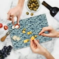 thumbnail image 5 of Tropical Cutting Board, Silhouette Tropical Beach Image with Sand and Coconut Palm Trees, Decorative Tempered Glass Cutting and Serving Board, Small Size, Night Blue Dark Blue, by Ambesonne, 5 of 5
