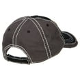 thumbnail image 4 of 3D Korea Veteran Embroidered Vintage Frayed Cap - Black Charcoal OSFM, 4 of 5