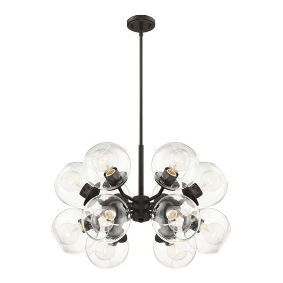 Designers Fountain Meridian Satin Bronze 12 Light Chandelier, 912812-SB