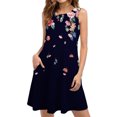 thumbnail image 2 of Vestido de tirantes de camisola con estampado de manga corta con estilo de verano para mujer OAVQHLG3B Store lin121212, 2 of 5