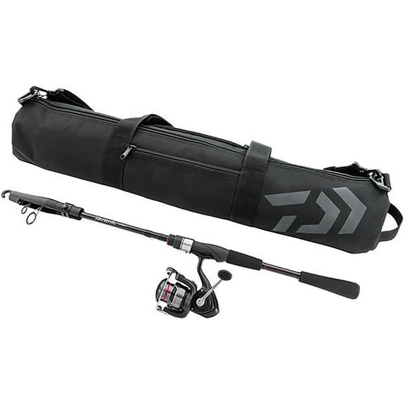 Daiwa Compact Travel Rod and Reel Combo Kit - DTC25BI72TMFSC - Black