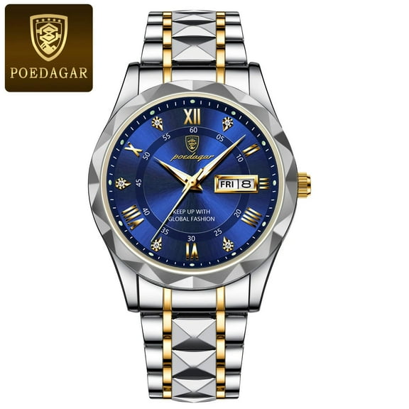 Poedagar luxury Men watches business top brand man wristwatch waterproof luminous date week quartz men's watch high quality box