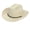 Beige, variant on Women's Cowboy Straw Hat for Beach, Sun Protection Wide Brim Hat with Adjustable Chin Strap, Summer Western Boho Hat