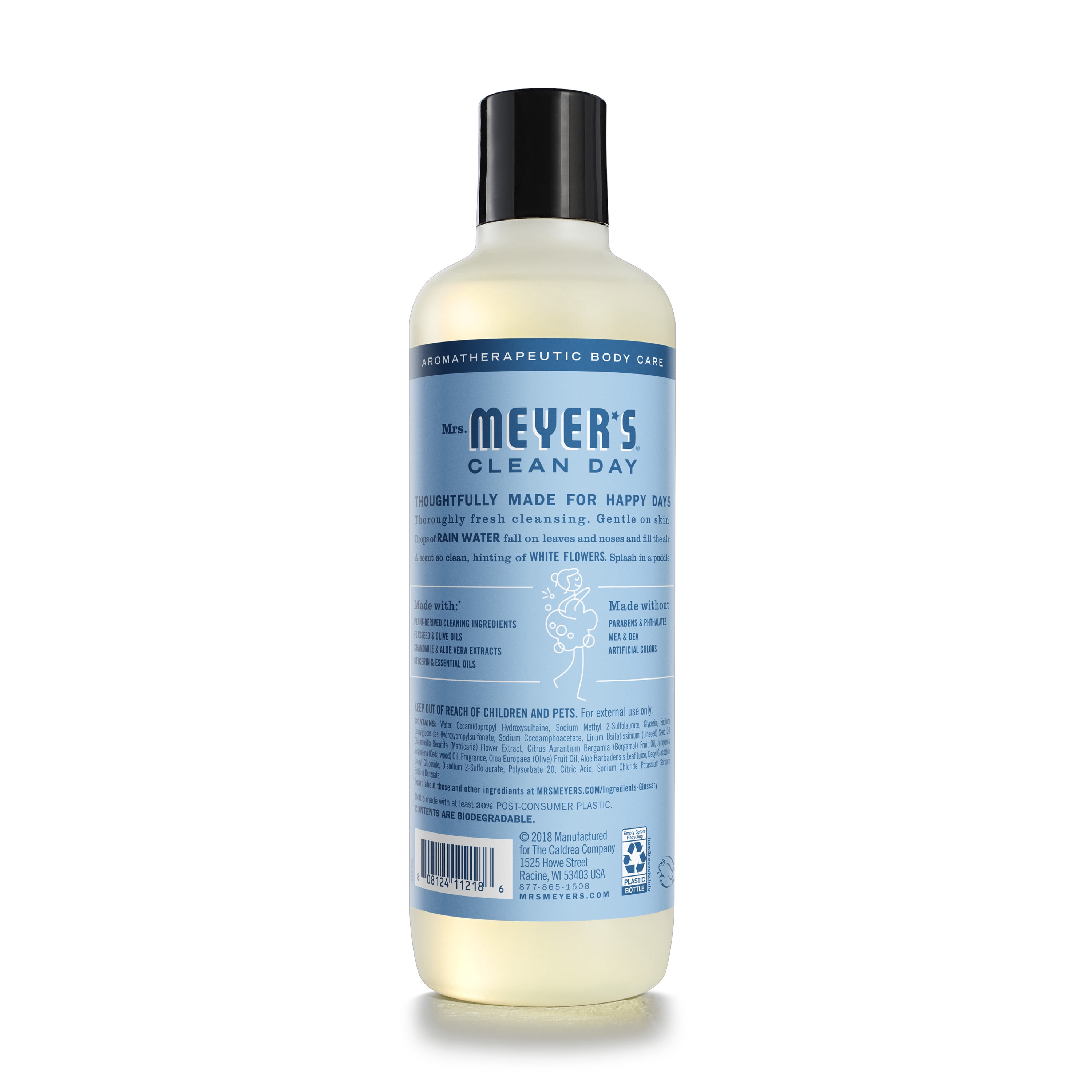 Mrs. Meyer's Clean Day Body Wash, Rain Water, 16 fl oz (6 pack)