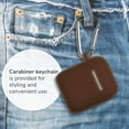 thumbnail image 5 of AirPods Case [Front LED Visible], GMYLE Silicone Protective Shockproof Earbuds Case Cover Skin with Keychain Kit Set Compatible for Apple AirPods 1 & 2 (Brown), 5 of 6