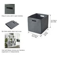 thumbnail image 4 of Better Homes & Gardens Collapsible Fabric Cube Storage Bin, Gray Textured, 4 of 8