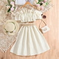 thumbnail image 4 of WOYY Big Girls Clothes Set Summer Ruffles Camisole Belted Skirt Outfits, Sizes 9-10Y, 4 of 5