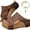Brown, variant on Women's Comfy Cork - Wedge Platform Slides - Thick - Soled, Anti - Slip Summer Sandals in Artificial Leather