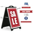 thumbnail image 2 of M&T Displays Black Street SignPro Board, Weatherproof A-Frame Sidewalk Curb Sign with 2 24x36 inch Matt Laminated Anti-Glare SALE Sticker Signs, Folding Portable Double Sided, 2 of 8