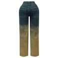 thumbnail image 4 of Women'S Wide Leg Jeans Baggy Jeans Mid Waist Stretch Boyfriend Denim Pants Vintage Trousers with Pocket M, 4 of 8
