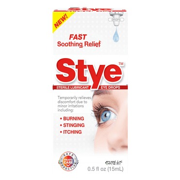 Stye Sterile Lubricant Eye Drops, Fast Soothing Relief, 0.5 oz