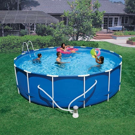 pool intex frame metal ground above pools equipment swimming chemicals