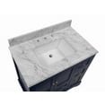 thumbnail image 3 of Madison 36" Bathroom Vanity with Royal Blue Cabinet and Carrara Marble Top, 3 of 6