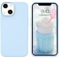 thumbnail image 1 of For Iphone 13 Case Liquid Silicone Slim Cover With Microfiber Lining Shockproof Protective Case For Iphone 13 2021 6.1 Inch Light Blue[L301], 1 of 5