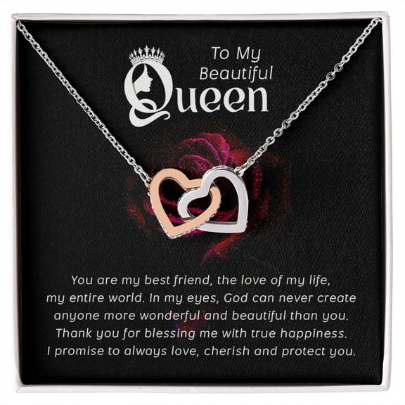 To My Beautiful Queen You Are My Best Friend Inseparable Necklace