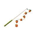 thumbnail image 2 of Cat Wand Toy with Bell, Ball Teaser Stick for Cats & Kittens, Interactive Feather Wand, Long Handle Pet Toy for Indoor Play & Exercise, Orange, 2 of 5