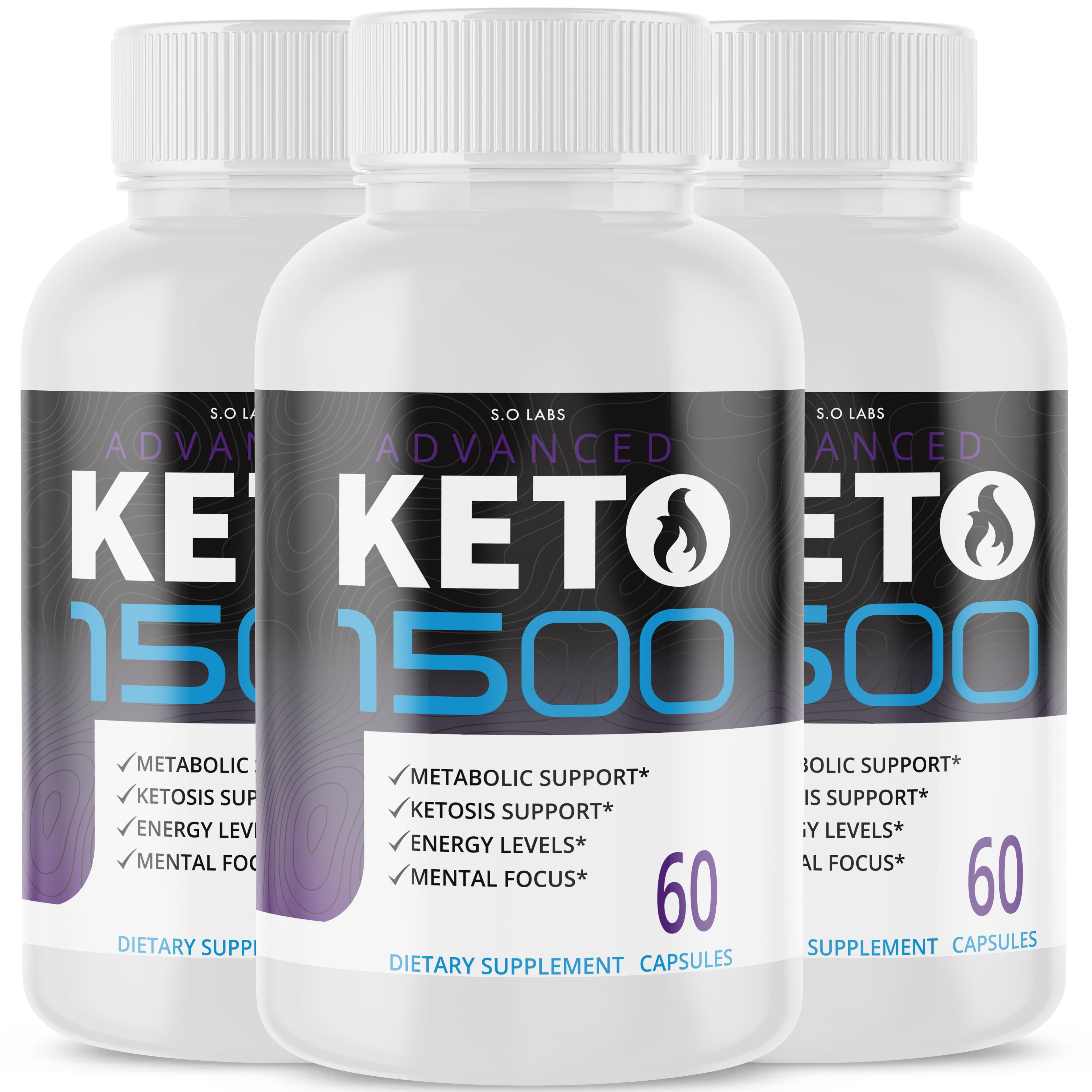 (3 Pack) Keto 1500 Advanced Supplement Pills Keto Advance Ketogenic