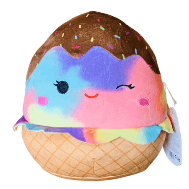 Squishmallows 8 Inch Glady The Tie Dye Ice cream Winking With Sprinkles
