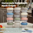 thumbnail image 3 of WeeSprout Baby Food Containers - Small 4 oz Containers With Lids, Leakproof & Airtight, Set of 12, 3 of 7