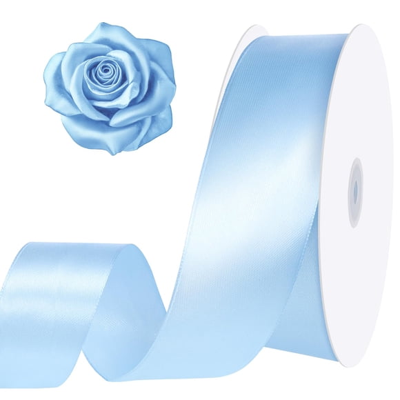 Cinta decorativa Woric satinada, 3,8 cm x 110 m, color azul claro