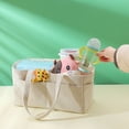 thumbnail image 4 of Baby Diaper Caddy Organizer, Baby Basket Shower Gift, Portable Changing Table Basket, Postpartum Caddy & Tote Bag Pouch, Newborn Nursery Essentials Registry, Car Diaper Organizer, Khaki, 4 of 9