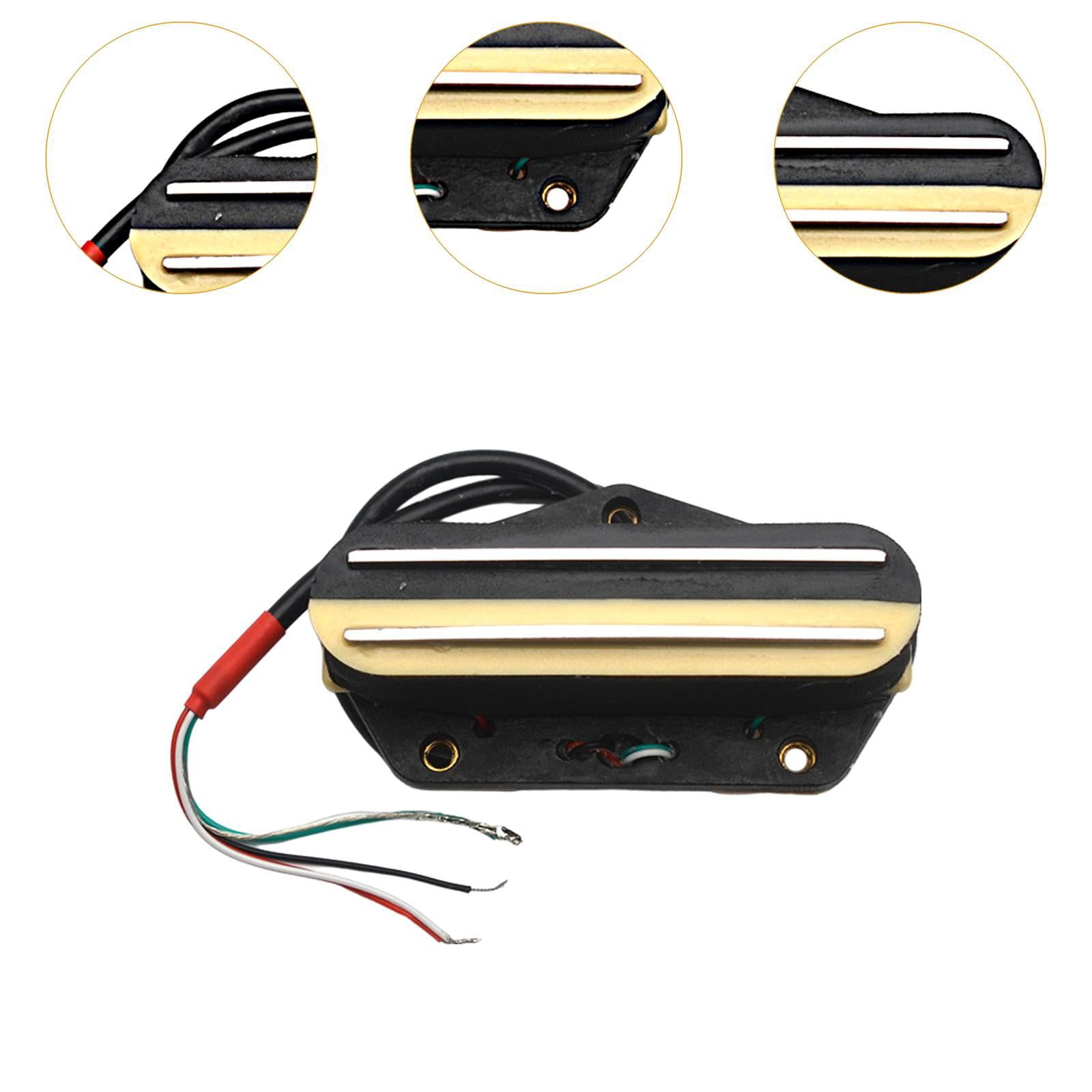 JWQFBC Electric Guitar Humbucker Bridge Pickup Double Rail Easy to Install Multipurpose Black Yellow 16K