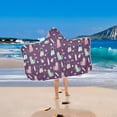 thumbnail image 2 of Yayeee Kids Hooded Towel with Hand Pockets Beach Soft Absorbent Bath Wrap 50 x 23.5 inch, Purple Space Cat Pattern, 2 of 5