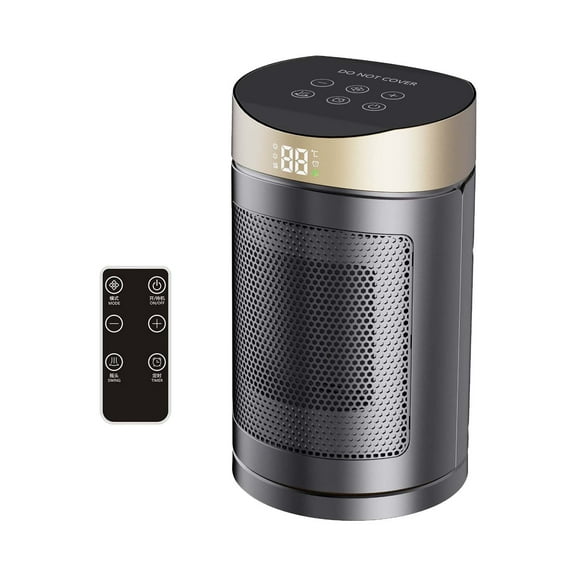 Space Heater, Portable Electric Heaters for Indoor Use with Thermostat and Remote, 2025 Upgraded, Digital Display, 12h Timer, 5 Mode, 1500w Ptc Ceramic Fast Safety Heat for Office Bedroom Home