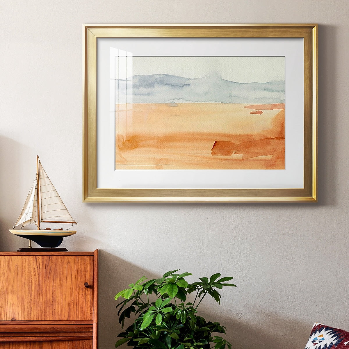 Ash Blue Horizon II Premium Framed Print - Ready to Hang