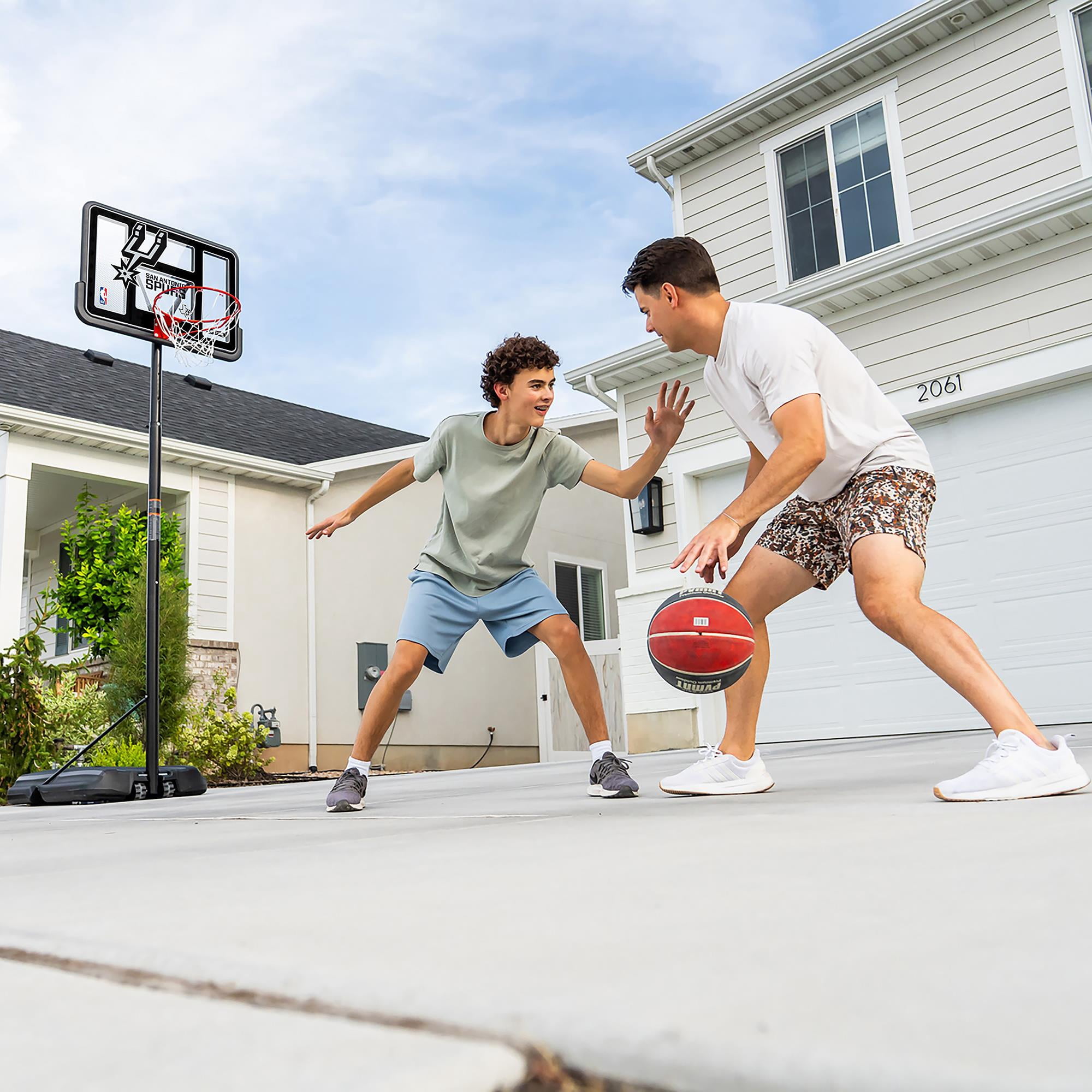 Lifetime NBA San Antonio Spurs 44" Portable Basketball Hoop with Wheels - 7.5 to 10 Ft Adjustable Height
