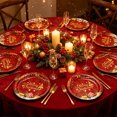 thumbnail image 5 of Zynviq 10pc Christmas Paper&nbsp;Plates 9in Christmas Tree Disposable Paper Plates Paper Round Red Reusable Party Supplies And Decorations, 5 of 6