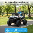 thumbnail image 3 of Buggy Eléctrico Infantil YEI Blaze Blanco con 2 Motores, Control Parental, Luces LED, Música Bluetooth, Velocidad 5 km/h, Soporta 30 kg, Ideal para Exterior, 3 of 8
