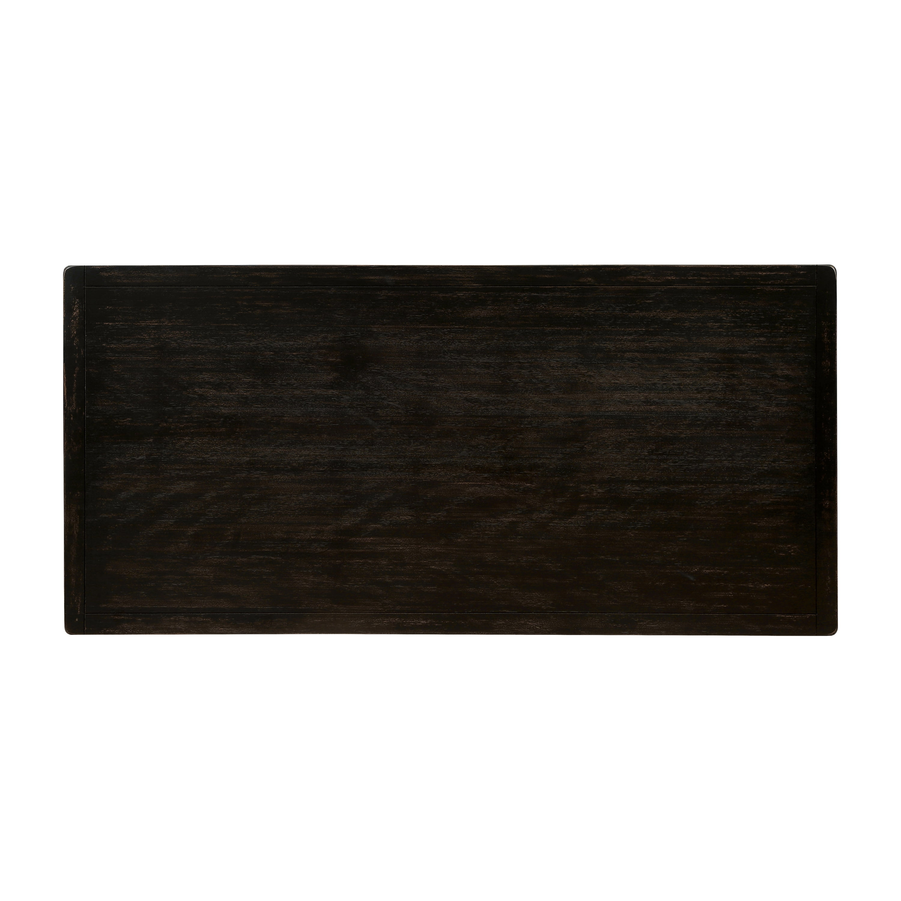 Furniture of America Freiden Rustic Counter Height Dining Table, Antique Black