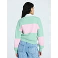 thumbnail image 3 of Scoop Women’s and Women’s Plus Oversized Rugby Sweater, Midweight, Sizes XS-4X, 3 of 5
