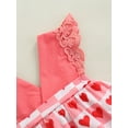 thumbnail image 6 of Kiapeise 2PCS Baby Girls Heart Pattern Sleeveless Romper Dress and Headdress, 6 of 8