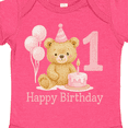 thumbnail image 4 of Inktastic Cute Teddy Bear 1st Birthday Party Boys or Girls Baby Bodysuit, 4 of 5