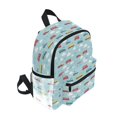 thumbnail image 2 of FORMRS Kids School Backpack with Front Zippered Pocket 12" Student Travel Daypack, Blue Trains Pattern, 2 of 6