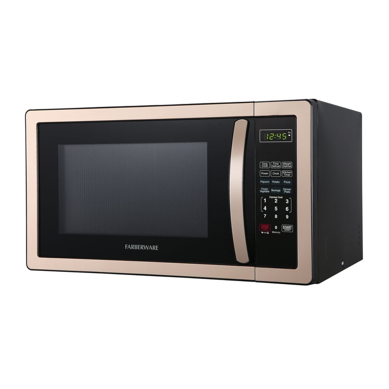 Farberware Classic 1.1 Cubic Foot 1000 Watt Microwave Oven, Copper 
