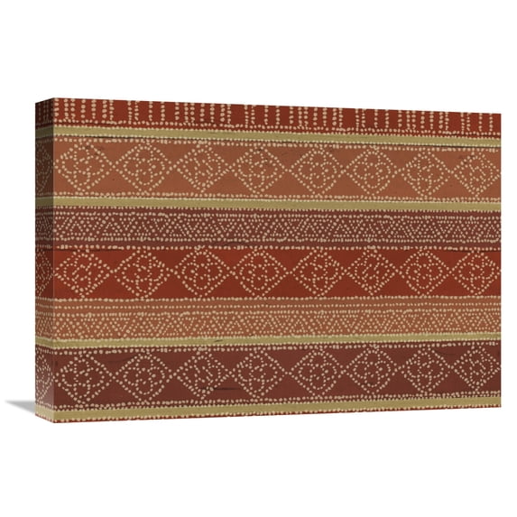Global Gallery Daphne Brissonnet 'Batik Stripes I' Canvas Wall Art