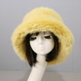thumbnail image 4 of Naierhg Bucket Hat Oversized Fluffy Wide Brim Soft Thickened Ear Protection Faux Fur Winter Thermal Women Fisherman Cap for Daily Life Khaki, 4 of 8