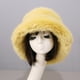 thumbnail image 3 of Sombrero de pescador harmtty de gran tamaño, esponjoso, de ala ancha, suave, con orejas gruesas, de piel sintética, térmico de invierno, para mujer, para uso diario, azul cielo, 3 of 8