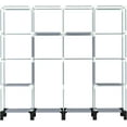 thumbnail image 4 of Non-Woven Wardrobe, No Tools Required, Large Capacity, Easy Assembly, Movable, Storage Rack, Waterproof, Dustproof, Stain Resistant, Black, 67.7 x 172 cm (Black, X-Large), 4 of 16