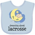 thumbnail image 3 of Inktastic Lacrosse Baby Dream About Boys or Girls Baby Bib, 3 of 4
