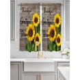 thumbnail image 4 of Sunflower Wooden Bedroom Curtains 63 Inches length, Farmhouse Vintage Botanical Floral Window Treatment Curtain Drapes, Rod Pocket Curtain Panels for Living Room Kitchen, 42"x63", 2 Panels, 4 of 7