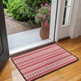 thumbnail image 2 of Red and White Christmas Pattern Door Rugs,Washable Non Slip Door Mats Indoor,Decorative Door Mats,Entry Mat Indoor for Entrance,Bedroom,Kitchen,Bathroom,30"x17", 2 of 6