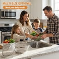 thumbnail image 2 of Stainless Steel Filter Basket Set | 3-Piece Kitchen Strainer with Handle and Rest Base | Fine Mesh Colander for Pasta, Vegetables, and Baking | Space-Saving Nesting Design for Home Cooking, 2 of 8