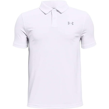 Under Armour Boy's Performance Polo Big Kids White LG 14-16 Big Kids